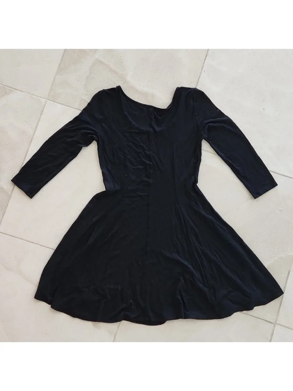 Longsleeved Soft Black Mini Dress. SIZE Small